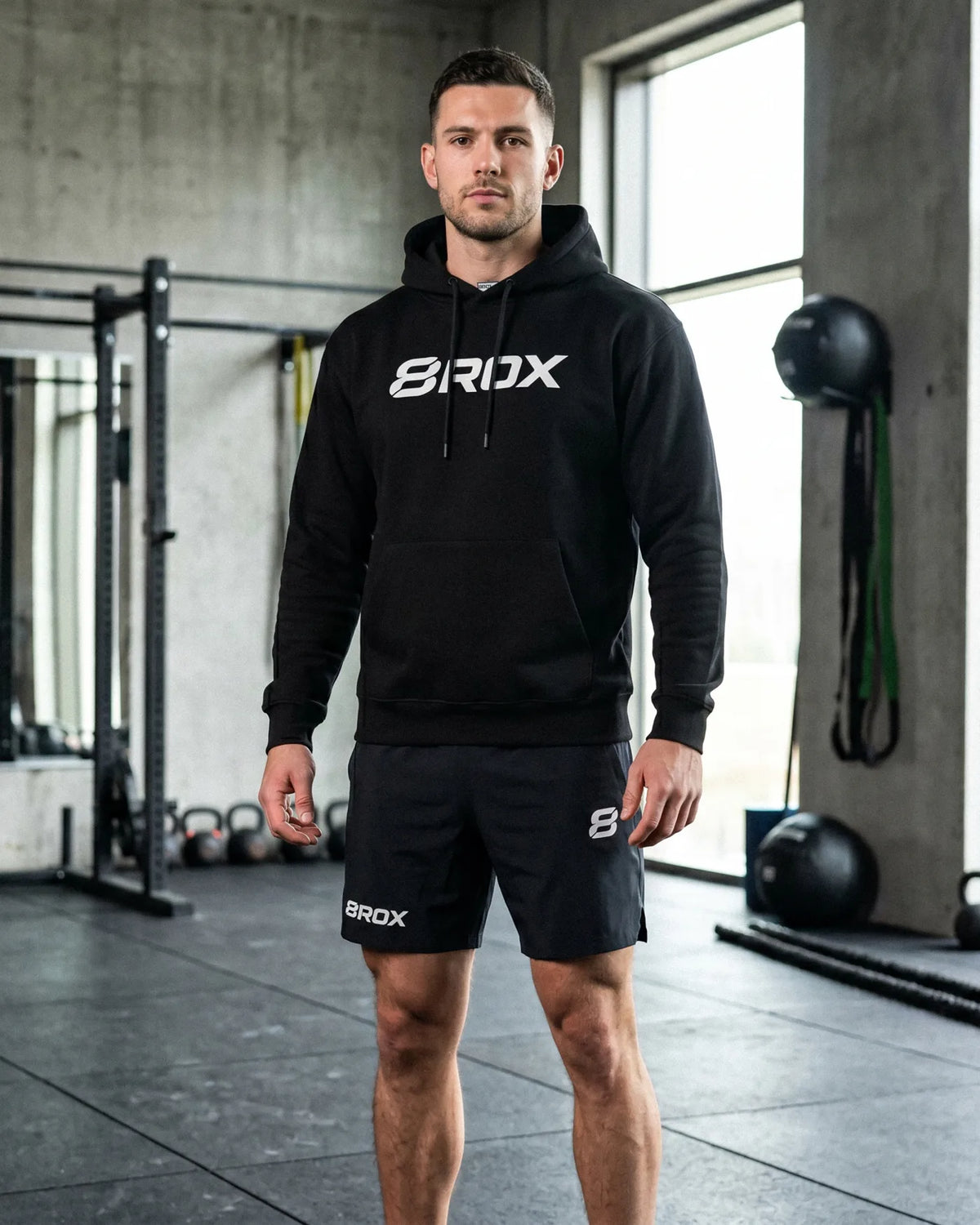 8ROX Vertical Graphic Hoodie - Black — product view 1