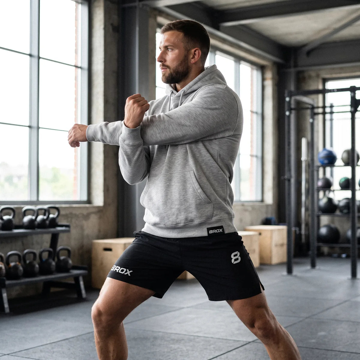 8ROX Performance Hoodie - Grey — product view 1