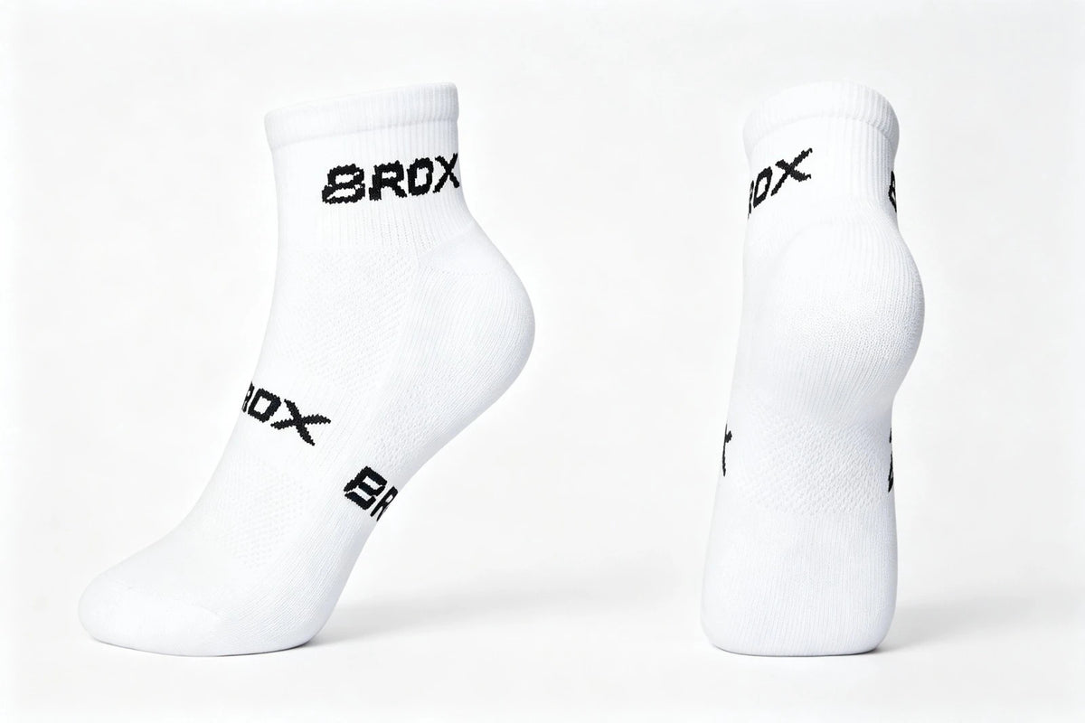 8ROX Ankle Compression Socks - White in use