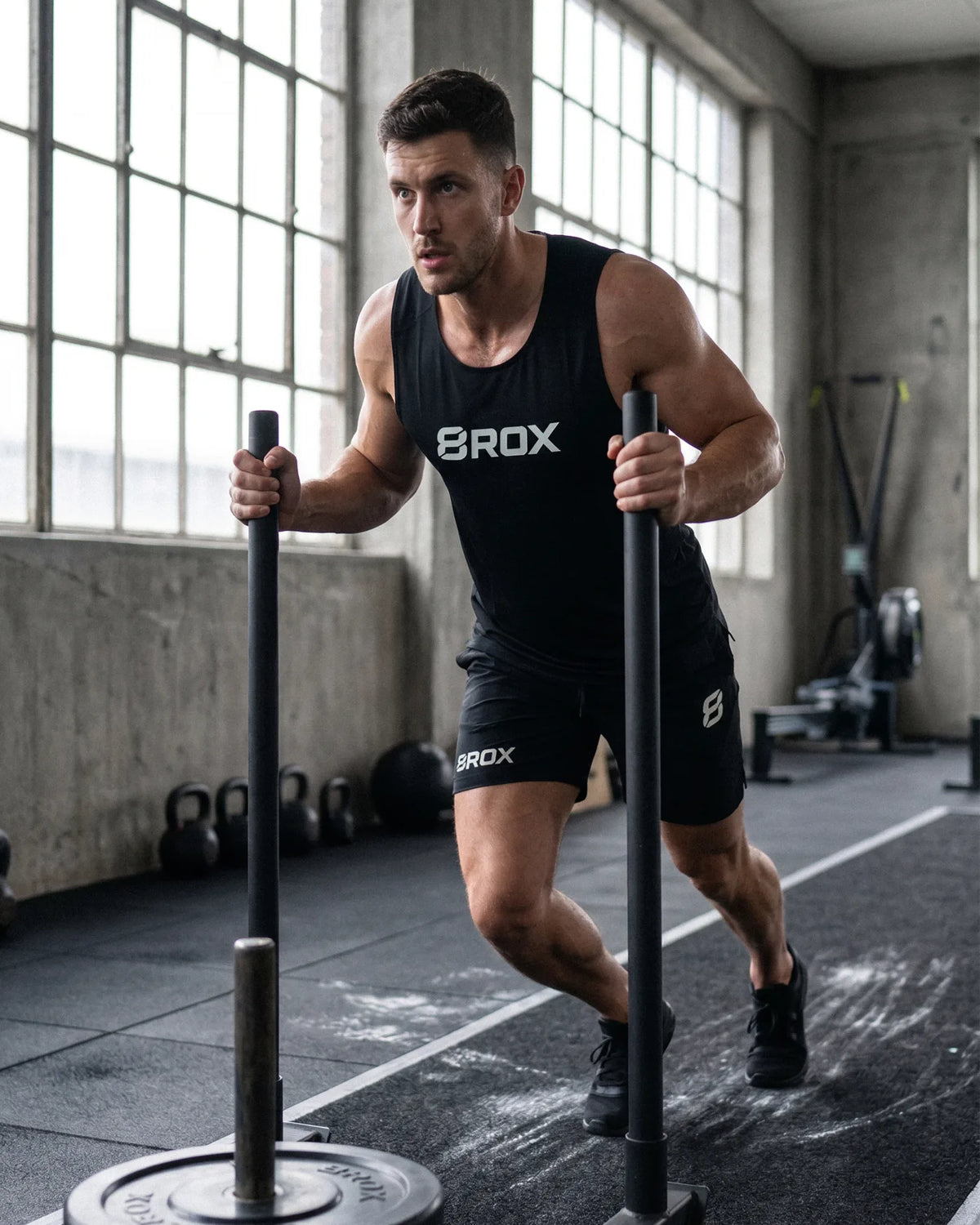 Big 8 Graphic Vest - Black in use