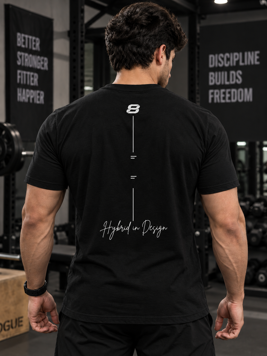 8ROX Vertical Graphic Tee - Black — product view 1