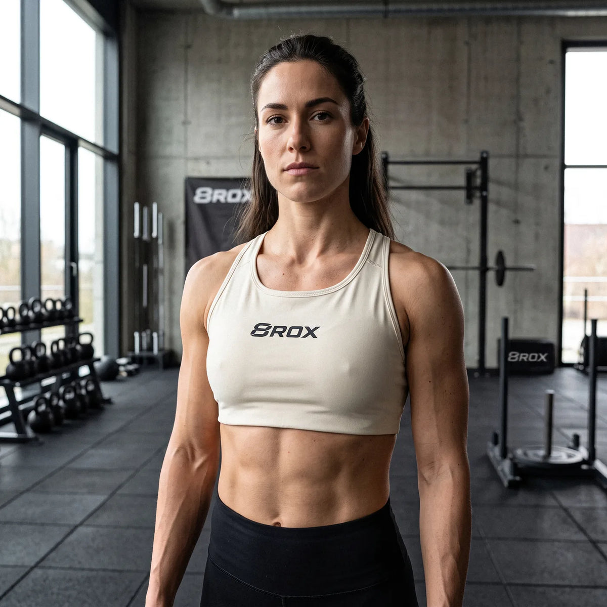 Ladies 8ROX Active Bra - Ecru — product view 1