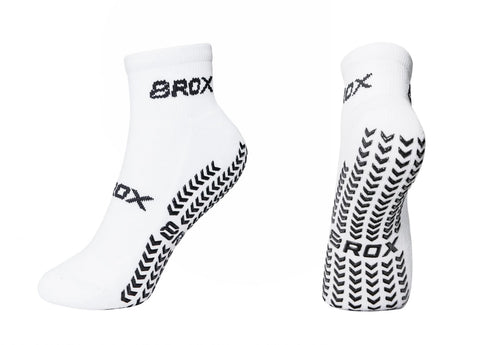 8ROX Ankle Compression Grip Socks - White alternate view