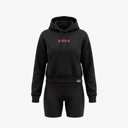 Ladies Big 8 Performance Hoodie - Black / Pink — product view 3