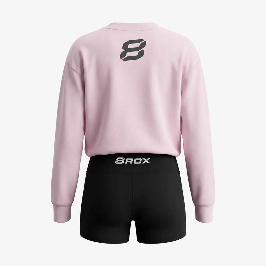 Ladies 8ROX Lifestyle Crew - Pink — alternate view