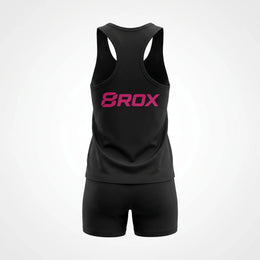 Ladies 8ROX Racerback - Black / Pink — product view 2