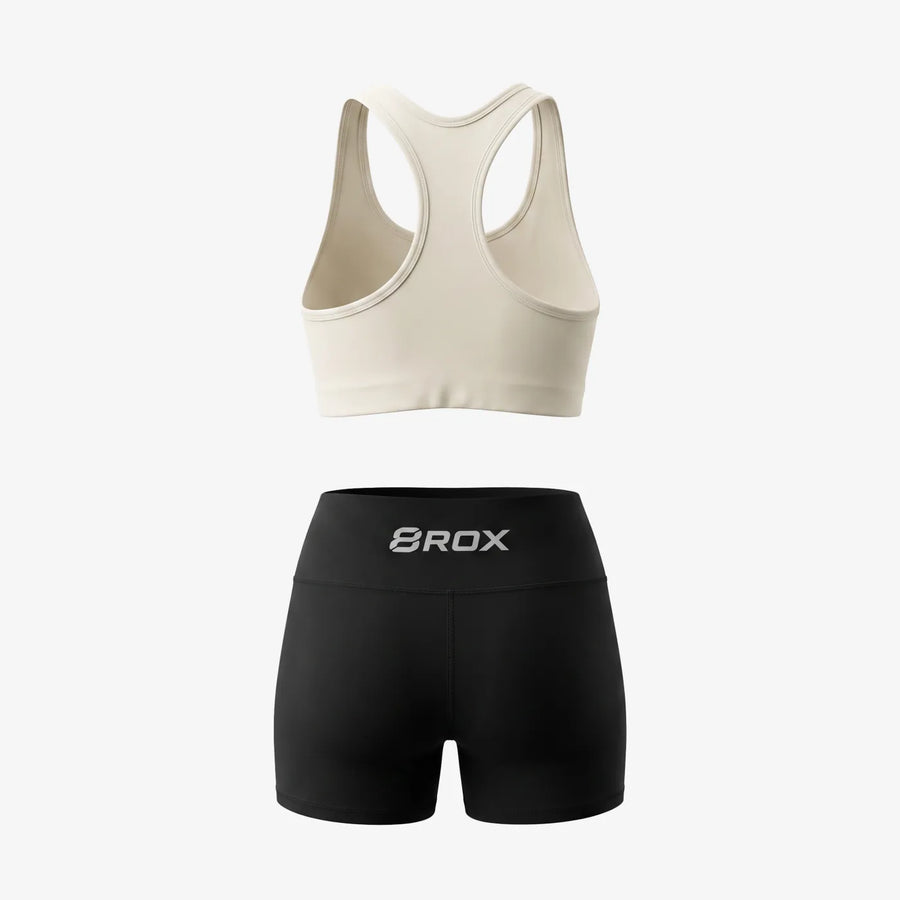 Ladies 8ROX Active Bra - Ecru — alternate view