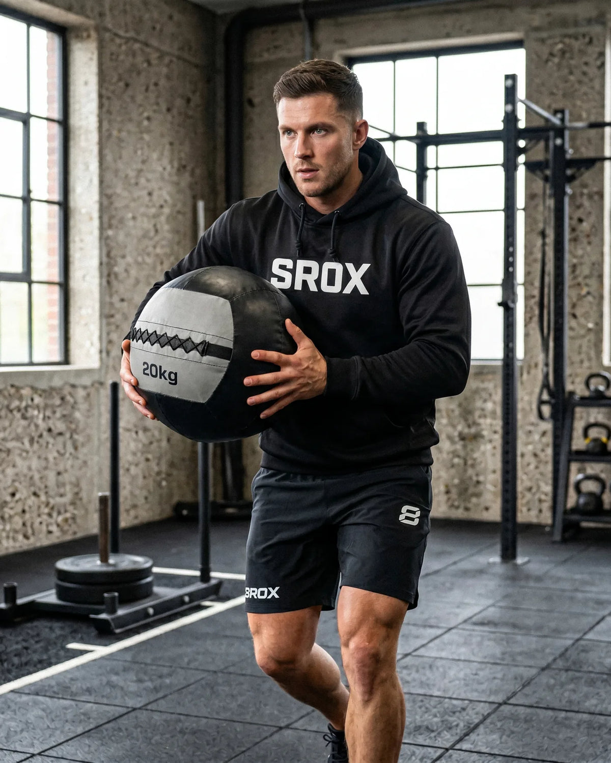 8ROX Vertical Graphic Hoodie - Black in use