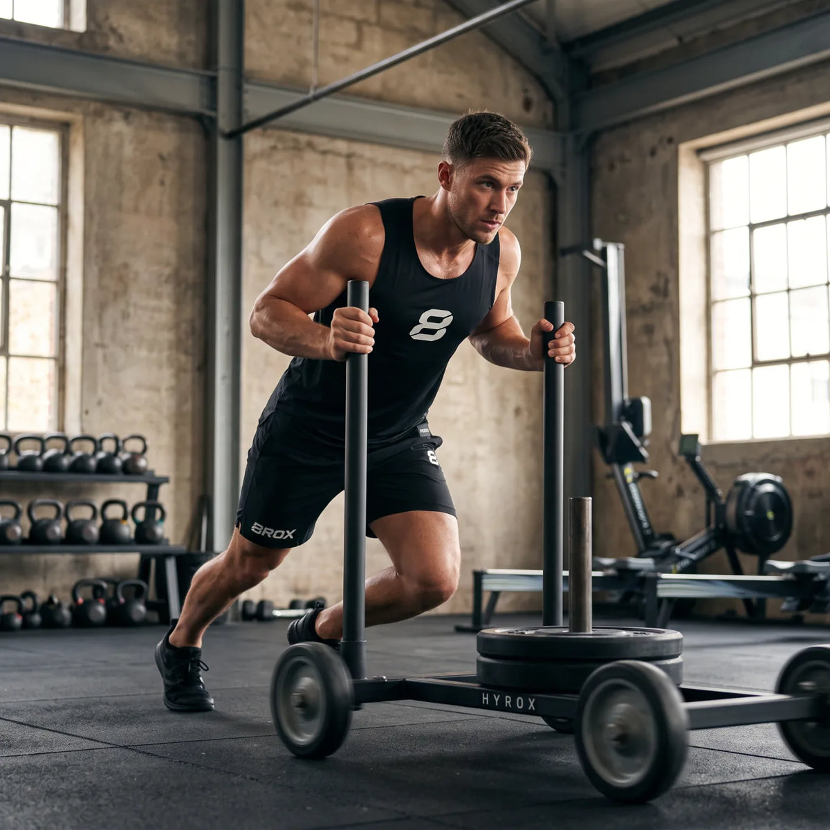 Team 8ROX Performance Vest - Black in use