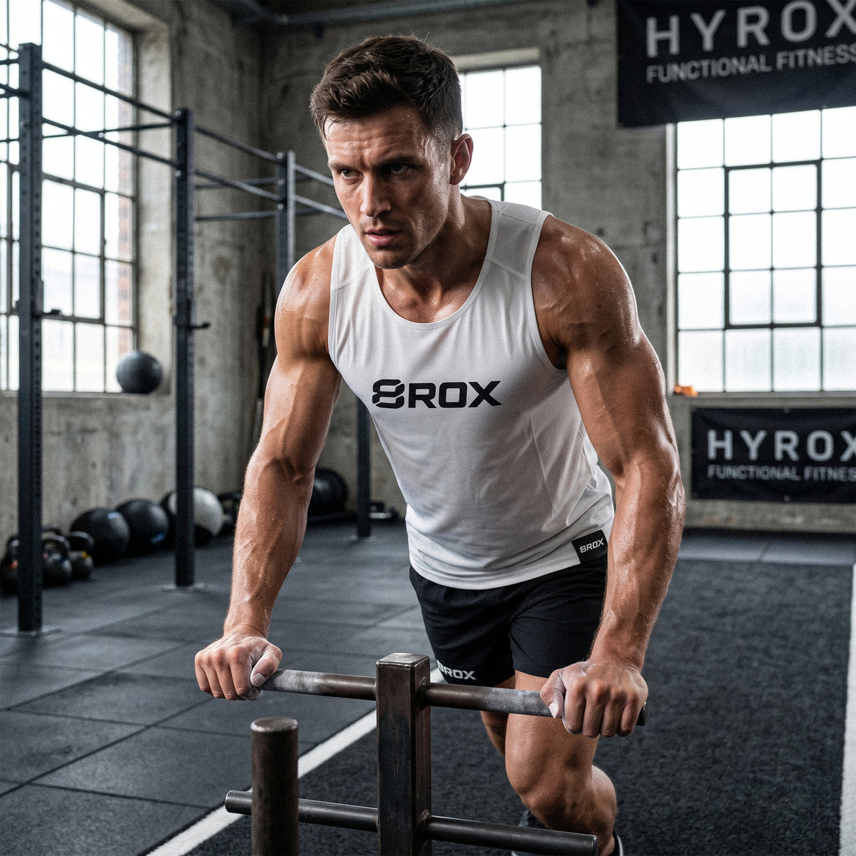 8ROX Performance Vest - White in use