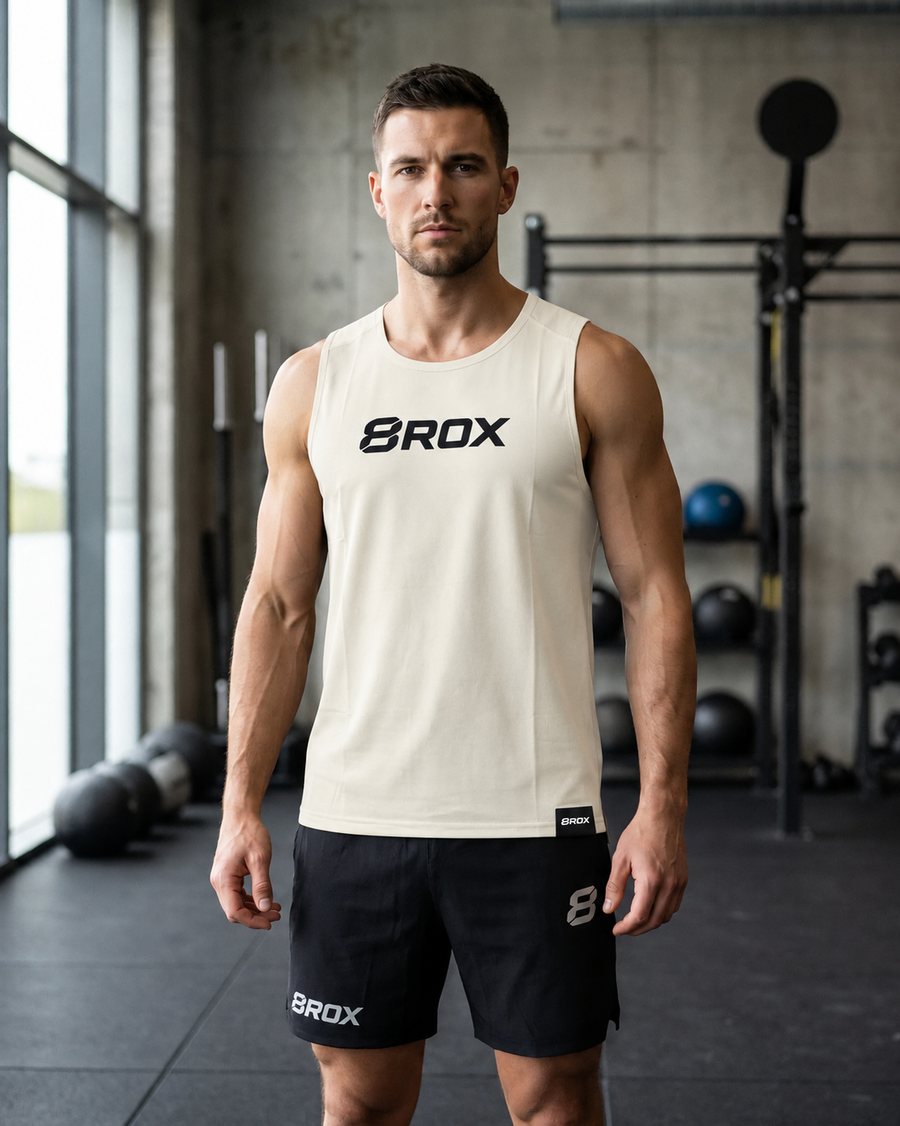 Big 8 Graphic Vest - Cream product view