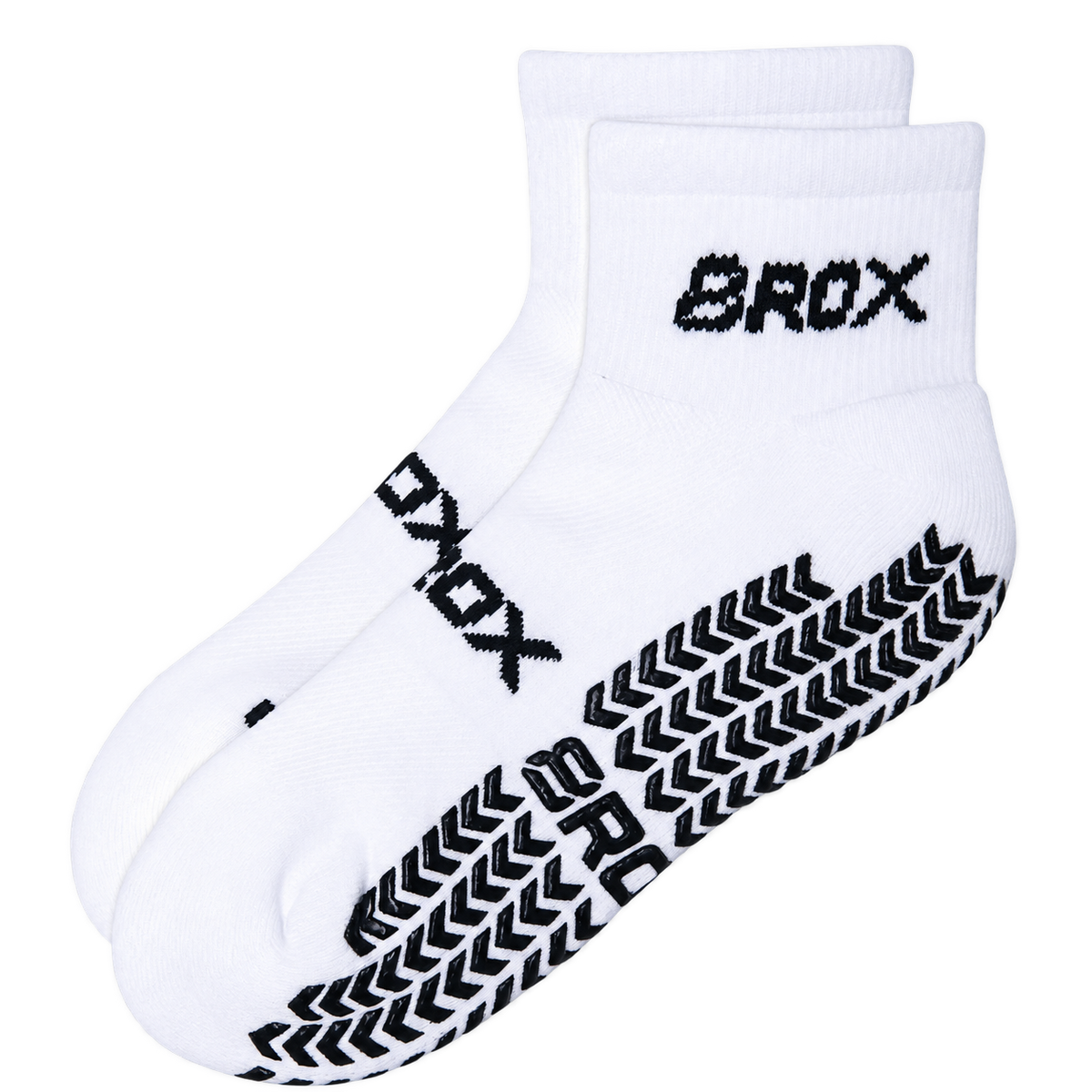8ROX Ankle Compression Grip Socks - White product view