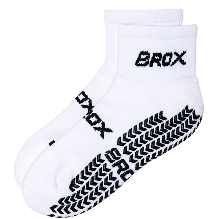 8ROX Ankle Compression Grip Socks - White