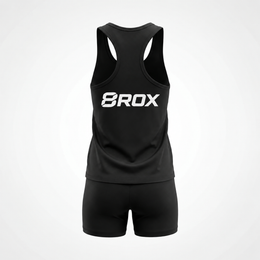 Ladies 8ROX Racerback - Black / White alternate product view 2
