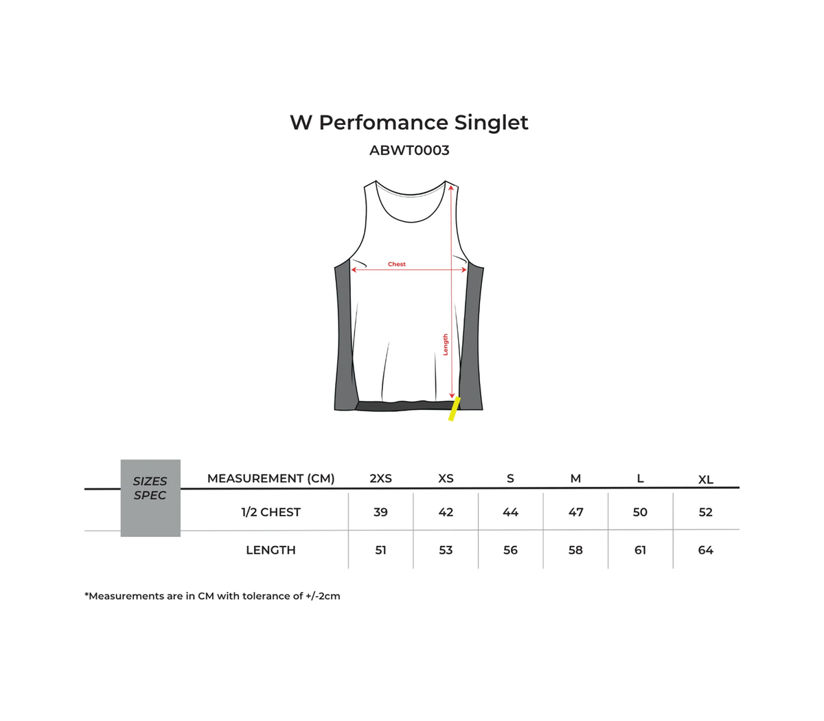 Ladies 8ROX Performance Vest - Black / White size chart